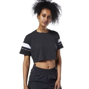 Reebok Meet You There Colorblock T Shirt Damen - Schwarz - DE 350-TIM